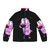 Courage the Cowardly Dog Puffer Jacket featuring the iconic pink dog from the beloved cartoon series
