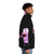 Courage the Cowardly Dog Puffer Jacket featuring the iconic pink dog from the beloved cartoon series - men side right