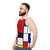 Mondrian-inspired geometric colorblocking unisex tank top - men side