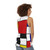 Mondrian-inspired geometric colorblocking unisex tank top - women back