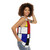 Mondrian-inspired geometric colorblocking unisex tank top - women side