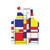 Mondrian-inspired abstract art unisex tank top
