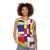 Mondrian-inspired abstract art unisex tank top - women