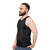 Furr Division Unisex Black and White Tank Top - men side