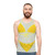 Yellow polka dot unisex tank top - men