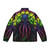 Stained glass puffer jacket featuring a terrifying Mindflayer design, perfect for Dungeons & Dragons fans - Back