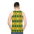Colorful argyle pattern unisex tank top - men back