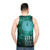 Retro 80s unisex tank top with Big Time Peter Gabriel design - men back