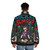 Cosmic Horror Puffer Jacket with psychedelic, macabre design - men back