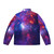 Cosmic Composite Puffer Jacket featuring a galaxy, star, and nebula inspired design - Back