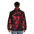 Neon Alastor Puffer Jacket featuring the Radio Demon from Hazbin Hotel - men back