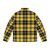 Cornish tartan puffer jacket with Celtic design - Back
