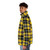 Cornish tartan puffer jacket with Celtic design - men side left