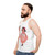 Unisex tank top with big mouth inspired design - men side