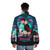 Neon 80s Grease 2 puffer jacket with pop art graphics - men back