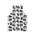 Funny Cats Collection 1 Unisex Tank Top with Cute and Simple Black and White Design - Back