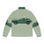 Retro Gremlin puffer jacket in green and striped design - Back