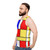 Mod 60s Mondrian-style unisex tank top - men side