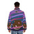 Cookie Cat Puffer Jacket featuring the iconic ice cream sandwich character from the Steven Universe cartoon series - men back