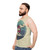 Fuji unisex tank top with geometric mountain design - men side