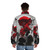 Puffer jacket with surreal underwater scene featuring sea creatures - men back