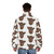 Mighty Boosh Crack Fox Puffer Jacket featuring a line drawing design - men back