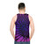 Colorful tie dye unisex tank top - men back