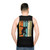 Squash and tennis player wearing a retro team unisex tank top - men back