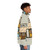 Conjunction Junction Puffer Jacket featuring a retro 70s cartoon design - men side right