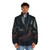 Disco Elysium-inspired puffer jacket with stylish conceptualization design - men front