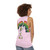Retro unisex tank top with cartoon grammar design - women back