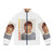 Conan O'Brien portrait printed puffer jacket
