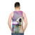 Doge frisbee vaporwave unisex tank top - men back
