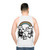 Spooky Pals Unisex Tank Top with Skull, Ghost and Skeleton Design - men back