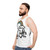 Spooky Pals Unisex Tank Top with Skull, Ghost and Skeleton Design - men side