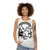 Spooky Pals Unisex Tank Top with Skull, Ghost and Skeleton Design - women