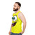 Spongebob cartoon character printed on a unisex tank top - men side