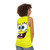 Spongebob cartoon character printed on a unisex tank top - women back