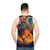 Psychedelic Bicycle Art Unisex Tank Top - men back