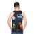 Minimalist bending unisex tank top with avatar the last airbender negative space design - men back