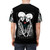Tarot Lover Gothic Romance T-Shirt with floral skeleton and skull design - men back