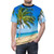 T-shirt featuring a scenic image of palm trees on a sandy beach in Hawaii - men front