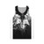 Unisex tank top with afro samurai inspired design