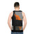 Minimalist abstract modern unisex tank top - men back