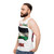 Free Palestine Unisex Tank Top Featuring Palestinian Flag and Resistance Slogan - men side