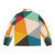 Colourful geometric triangles puffer jacket with a modern, minimalist design - Back