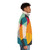 Colourful geometric triangles puffer jacket with a modern, minimalist design - men side right