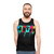 Neon silhouette of Spider-Verse character on unisex spider souls tank top - men