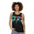 Neon silhouette of Spider-Verse character on unisex spider souls tank top - women