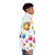 Colorful puffer jacket with fun balloon print design - men side right